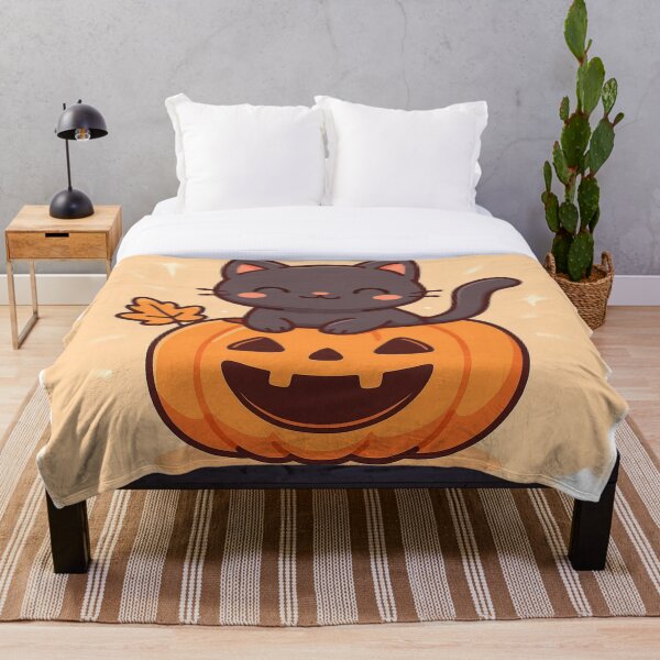 Item preview, Cute Black Cat in Pumpkin – Kawaii Halloween Design designed and sold by ClearPulse.