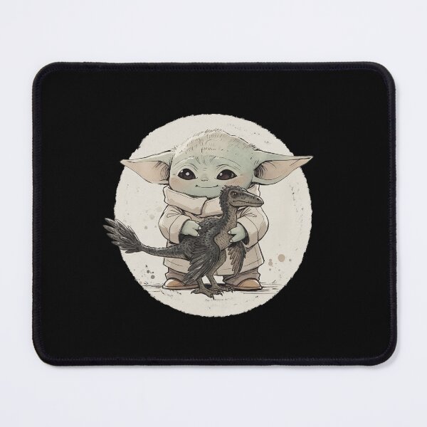 Item preview, BABY YODA WITH ARCHAEOOPTERYX DINOSAUR designed and sold by LIS AND MELIVERSO.