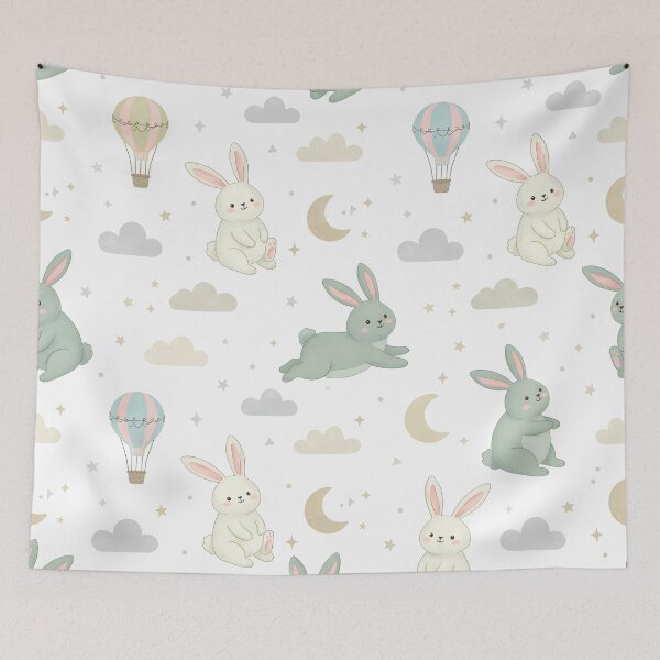 Item preview, Dreamy Bunny Balloon Pattern designed and sold by 0606PM.
