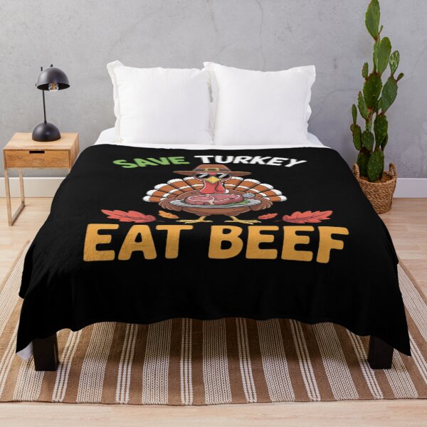 Item preview, Save Turkey Eat Beef Funny Thanksgiving Day designed and sold by RayArmstrong.