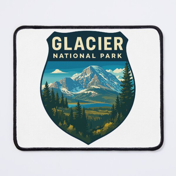 Item preview, Glacier National Park Retro Mountain Landscape Sticker designed and sold by Ismeal Von.