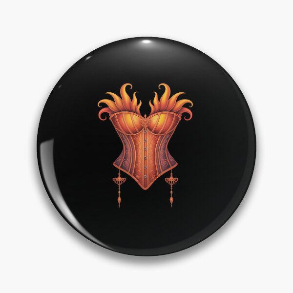 Item preview, Showgirl Costume Illusion Orange Corset Feather designed and sold by MinaReinger.