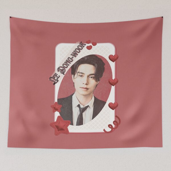 Item preview,  Lee Dong-wook (이동욱) Korean Actor Kdrama Card Red Aesthetic Collage Design designed and sold by AJUNICE STUDIO.