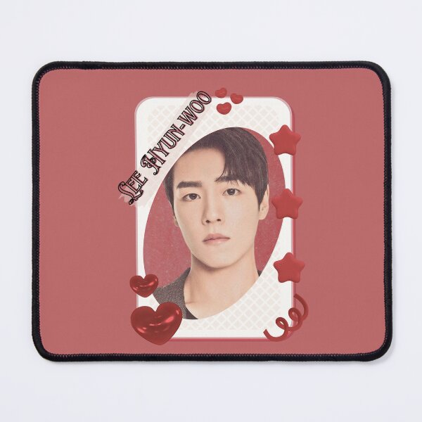 Item preview, Lee Hyun-woo (이현우) Korean Actor Kdrama Card Red Aesthetic Collage Design designed and sold by AJUNICE STUDIO.
