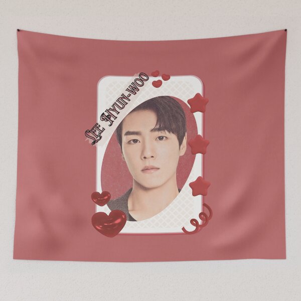 Item preview, Lee Hyun-woo (이현우) Korean Actor Kdrama Card Red Aesthetic Collage Design designed and sold by AJUNICE STUDIO.