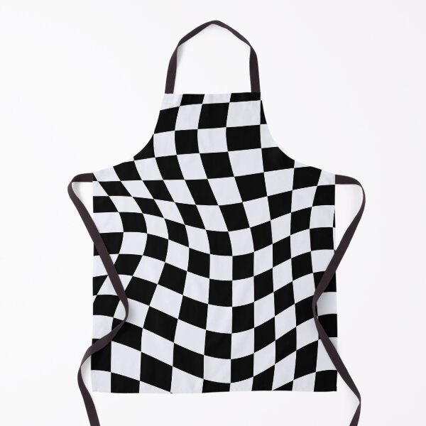 Item preview, Warped Checkerboard Optical Illusion Sticker | Black and White Abstract Distorted Grid designed and sold by TheRosyCanvas.