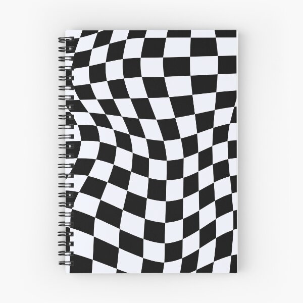 Item preview, Warped Checkerboard Optical Illusion Sticker | Black and White Abstract Distorted Grid designed and sold by TheRosyCanvas.