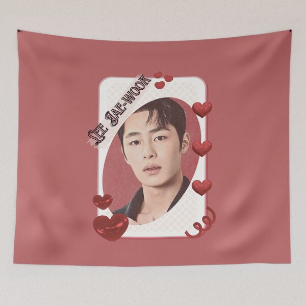 Item preview, Lee Jae-wook (이재욱) Korean Actor Kdrama Card Red Aesthetic Collage Design designed and sold by AJUNICE STUDIO.