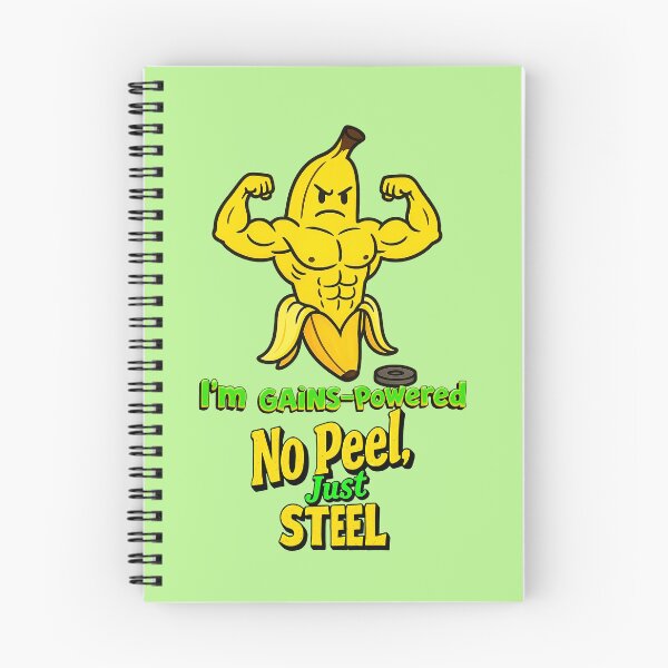 Item preview, No Peel, Just Steel – Gains-Powered Banana designed and sold by UnpeelMeArt.