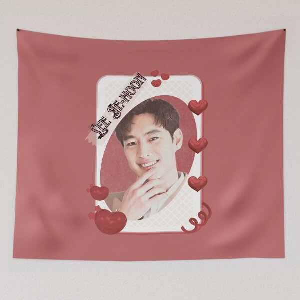 Item preview, Lee Je-hoon (이제훈) Korean Actor Kdrama Card Red Aesthetic Collage Design designed and sold by AJUNICE STUDIO.