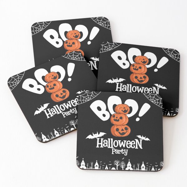 Item preview, BOO! Halloween Party Stacked Jack-O'-Lanterns Sticker | Spooky Night Graveyard Design designed and sold by TheRosyCanvas.