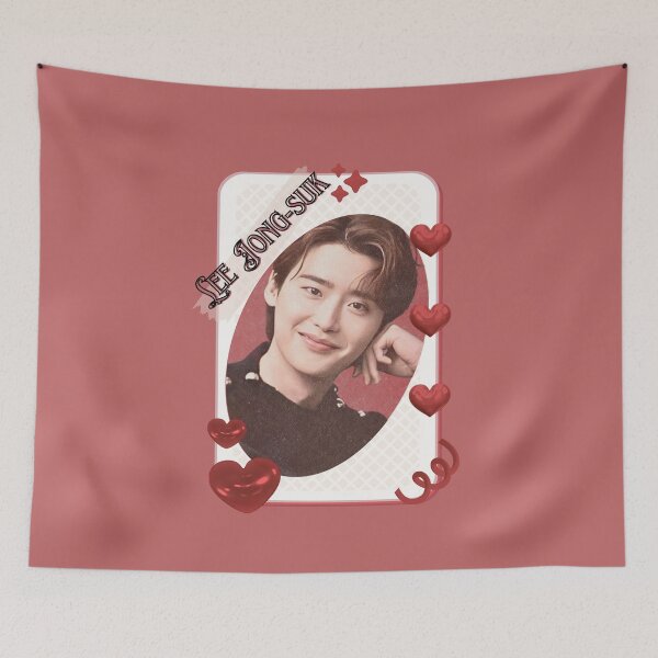 Item preview, Lee Jong-suk (이종석)  Korean Actor Kdrama Card Red Aesthetic Collage Design designed and sold by AJUNICE STUDIO.