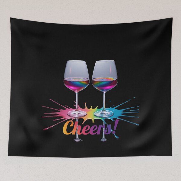 Item preview, Cheers Glasses Of Wine Rainbow Flag Gay Pride LGBT  designed and sold by KonstanKoraner.