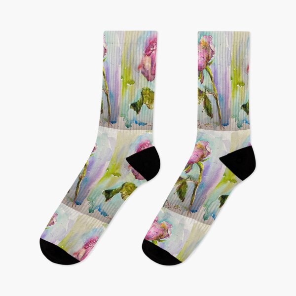 Item preview, One Pink Rose in Watercolor. designed and sold by Elena Reutova.