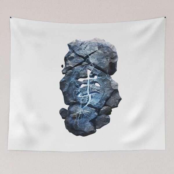 Item preview, Rune of Storm – Ancient Glowing Stone Symbol designed and sold by AlexLineArt.