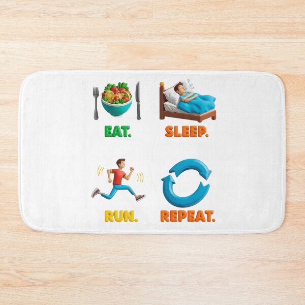 Item preview, Eat Sleep Run Repeat Funny Running Design designed and sold by MoonLightFX.