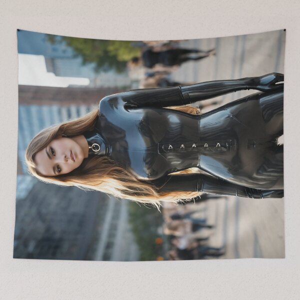 Item preview, Urban Dominance in Glossy Black Latex Catsuit designed and sold by Magic-Reality.