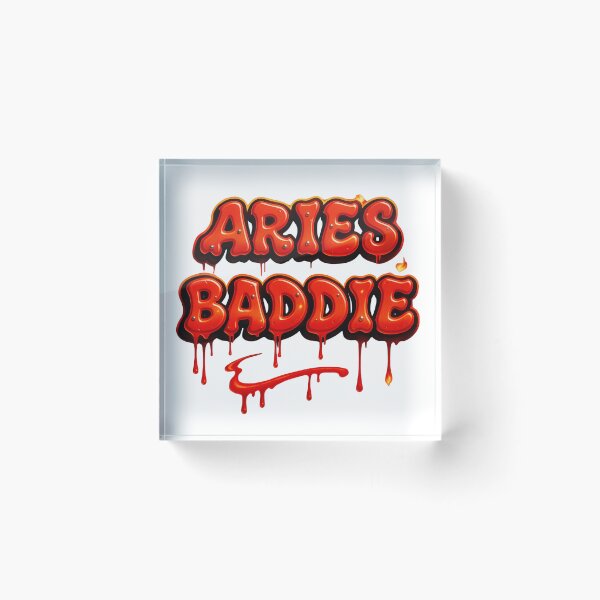 Item preview, Aries Baddie Graffiti – Fiery 3D Street Style Design with Bold Red & Orange Energy designed and sold by Embrace Tall.