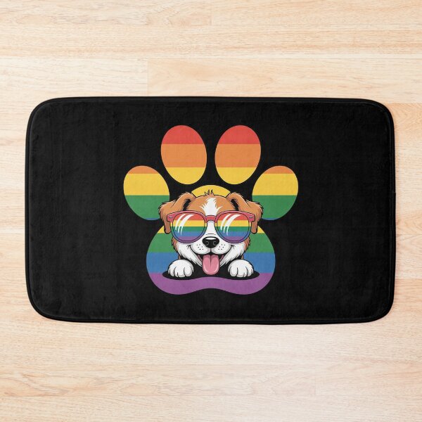 Item preview, LGBT Rainbow Dog Paw Print Akita Lesbian Gay Pride  designed and sold by KonstanKoraner.