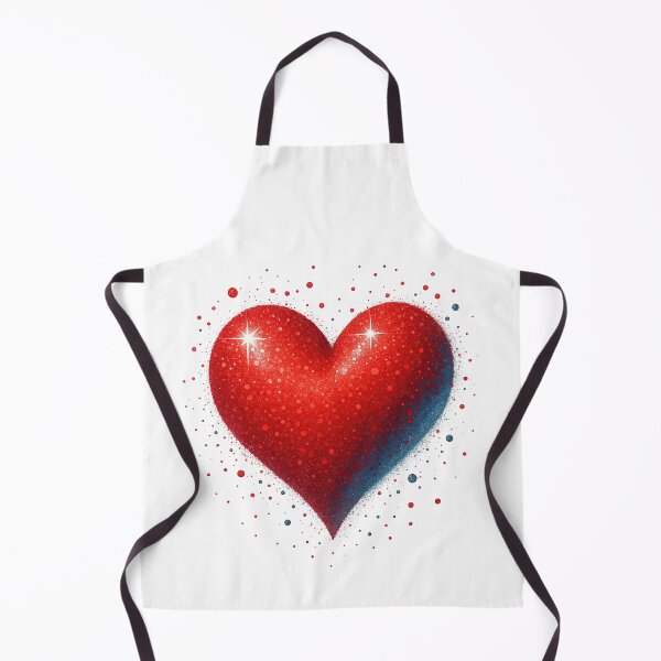Item preview, Glittery Red Heart with Sparkling Star Highlights designed and sold by ArtfulWeave.