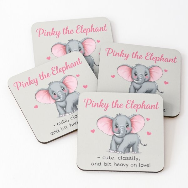 Item preview, Pinky the Elephant – cute, classy, and a bit heavy on love designed and sold by SSMC DREAM DESIGN.