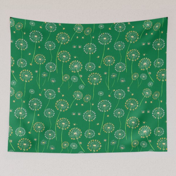 Item preview, Elegante estampado de diente de león sobre fondo verde: lámina botánica moderna designed and sold by PAPIRO SIGLO XXI.