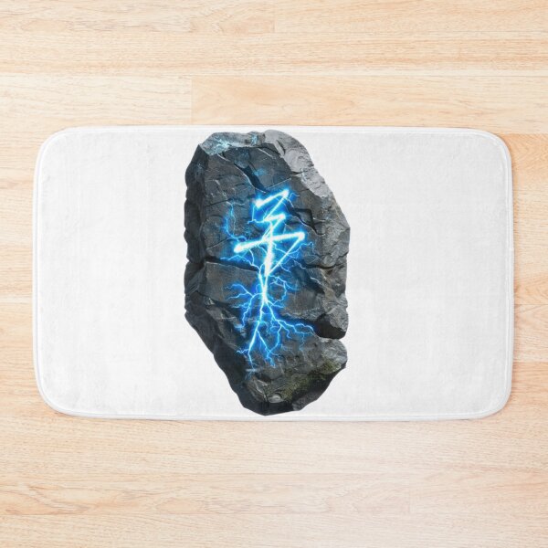 Item preview, Rune of Lightning – Glowing Blue Energy Stone designed and sold by AlexLineArt.