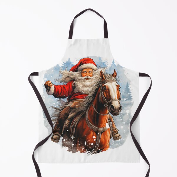 Item preview, Western Cowboy Santa on Horse – Rustic Christmas Ride designed and sold by PixelExpressStudio.
