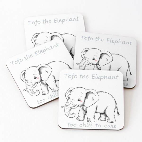 Item preview, Toto the Elephant – too chill to care designed and sold by SSMC DREAM DESIGN.