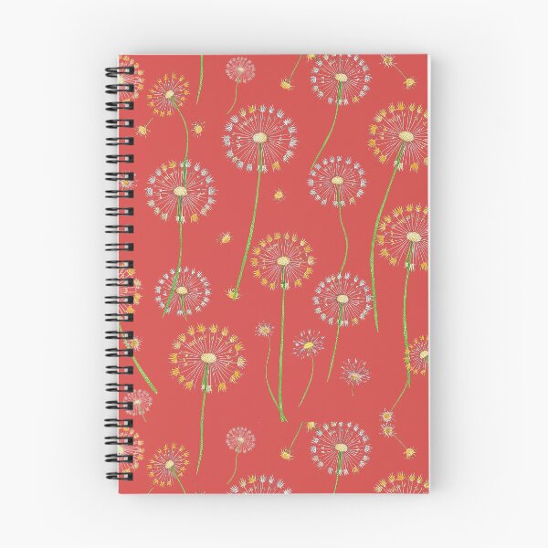Item preview, Elegant Dandelion Pattern on Red – Modern Botanical Art Print designed and sold by PAPIRO SIGLO XXI.