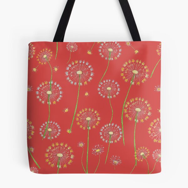 Item preview, Elegante estampado de diente de león sobre fondo rojo: lámina botánica moderna designed and sold by PAPIRO SIGLO XXI.