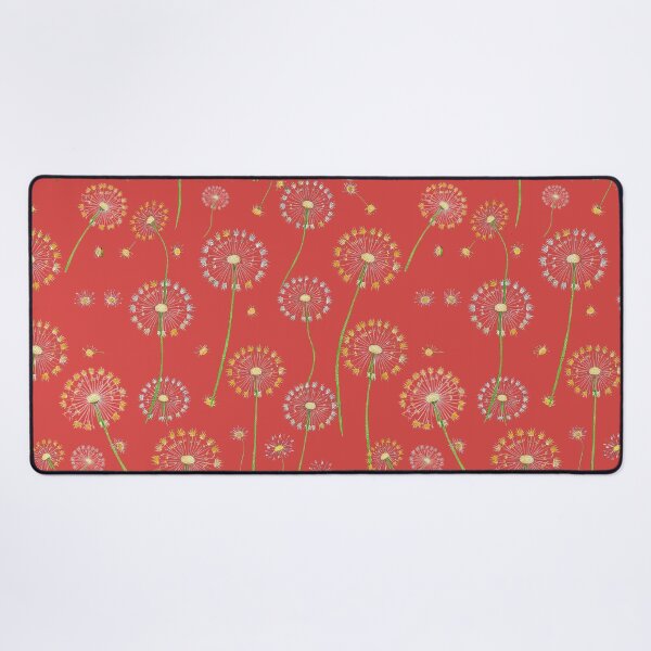 Item preview, Elegant Dandelion Pattern on Red – Modern Botanical Art Print designed and sold by PAPIRO SIGLO XXI.