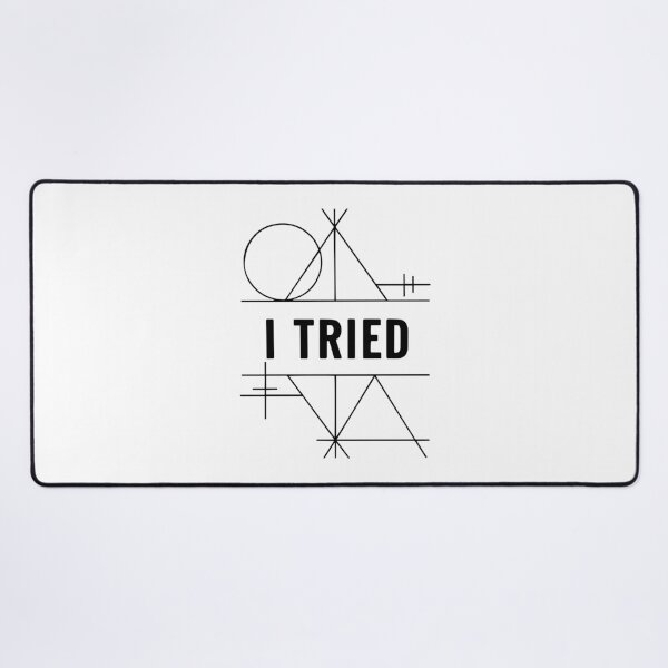 Item preview, I Tried – Minimal Geometric Tee designed and sold by Tattee.
