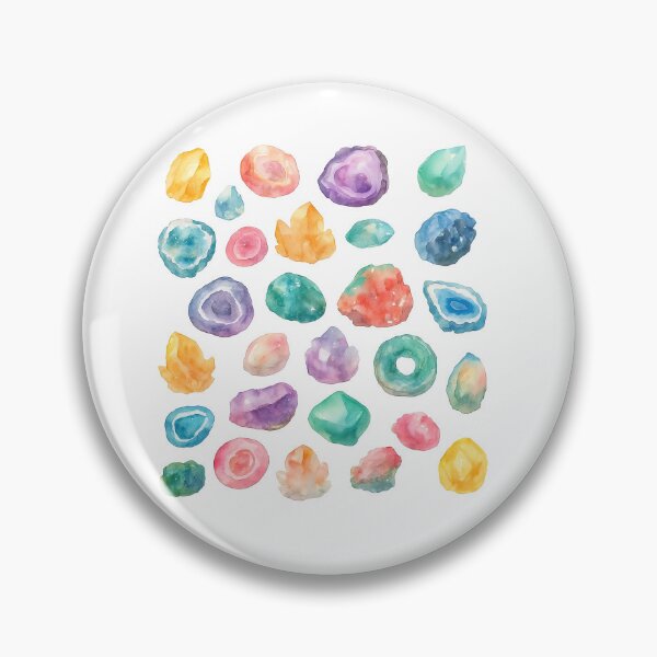Item preview, Watercolor Crystal and Gemstone Collection Illustration designed and sold by ArtfulWeave.