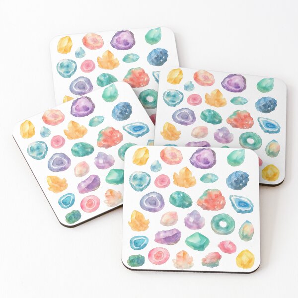 Item preview, Watercolor Crystal and Gemstone Collection Illustration designed and sold by ArtfulWeave.