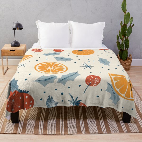Item preview, Winter Citrus Berry Holly Pattern - Modern Fruit & Botanical Design designed and sold by SaadArtCo.