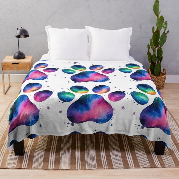 Item preview, Galaxy Paw Print with Cosmic Nebula Colors designed and sold by ArtfulWeave.