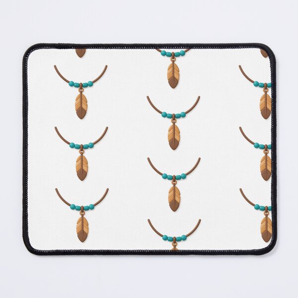 Item preview, Isolated feather necklace with turquoise beads on transparent background, Indigenous Peoples Day, AI Generated designed and sold by dvoevnore.