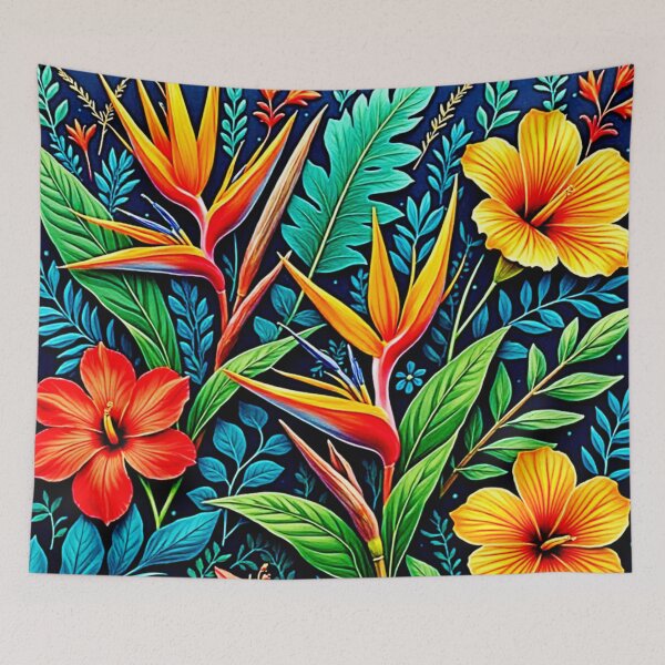 Item preview, Tropical Leaves Bloom Art designed and sold by Health And Fitness Posts e-Store.