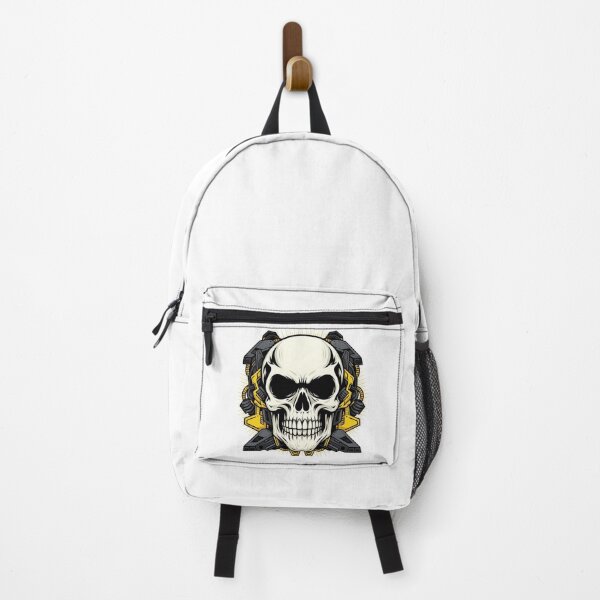Item preview, Mechanical Skull with Industrial Yellow and Black Elements designed and sold by ArtfulWeave.