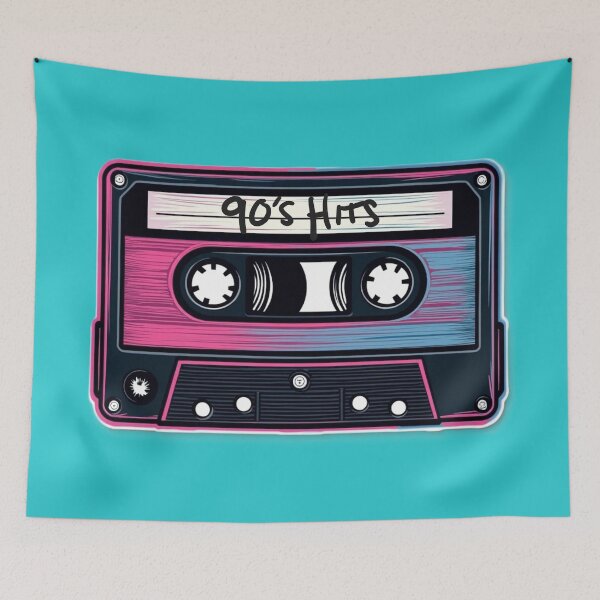 Item preview, 90's Hits Cassette Tape Mixtape designed and sold by WHITE FLAME PRINTS.