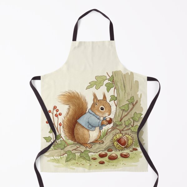 Item preview, Autumn Squirrel Gathering Chestnuts designed and sold by Pasteltone.