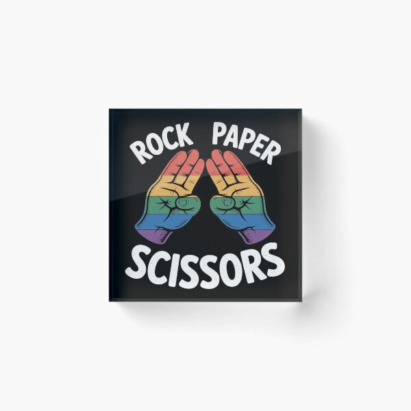 Item preview, Gay Lesbian Rock Paper Scissors Rainbow Pride Lgbt Women  designed and sold by KonstanKoraner.