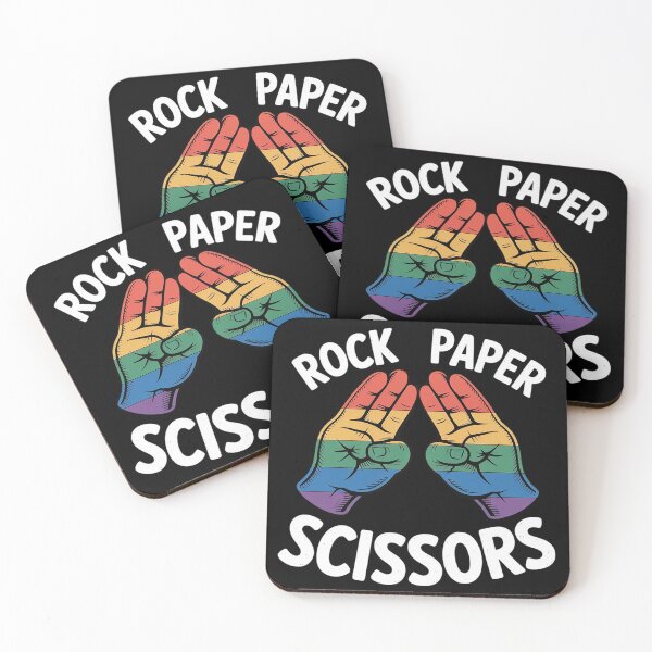 Item preview, Gay Lesbian Rock Paper Scissors Rainbow Pride Lgbt Women  designed and sold by KonstanKoraner.