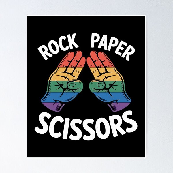 Item preview, Gay Lesbian Rock Paper Scissors Rainbow Pride Lgbt Women  designed and sold by KonstanKoraner.