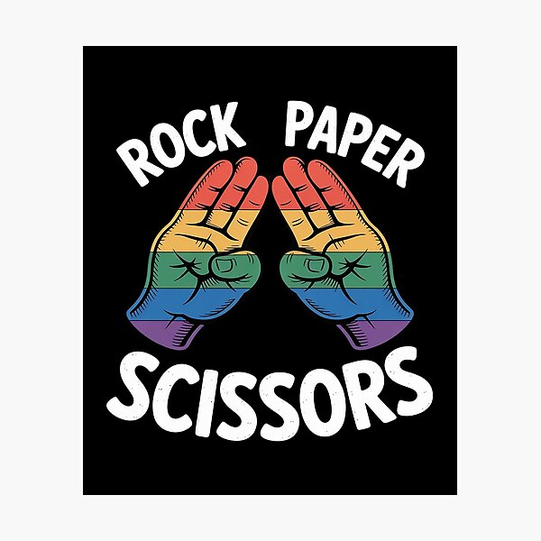 Item preview, Gay Lesbian Rock Paper Scissors Rainbow Pride Lgbt Women  designed and sold by KonstanKoraner.