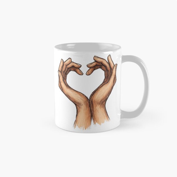 Item preview, Sketch Hands Forming Heart Symbol Illustration designed and sold by ArtfulWeave.