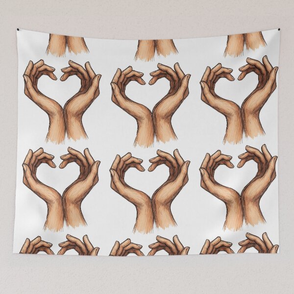Item preview, Sketch Hands Forming Heart Symbol Illustration designed and sold by ArtfulWeave.