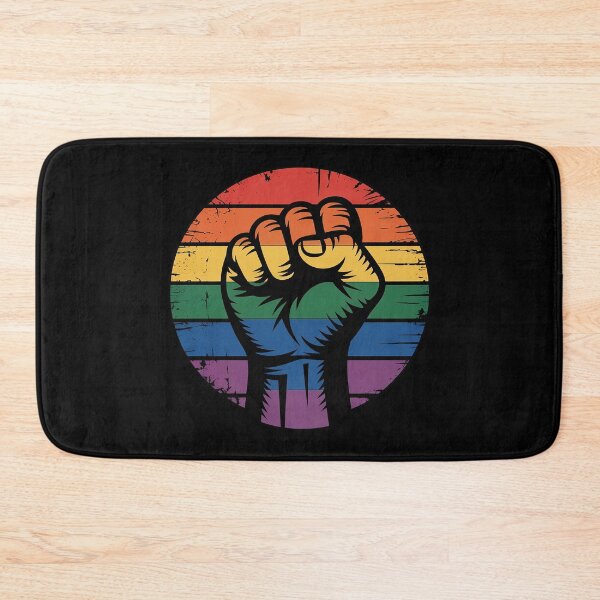 Item preview, Gay Pride Resist Fist Rainbow Flag LGBTQ designed and sold by KonstanKoraner.