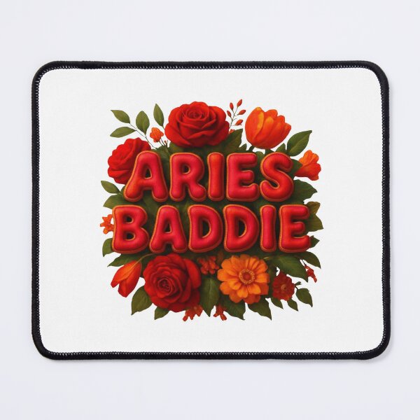 Item preview, Aries Baddie – Plush 3D Velvet Floral Design with Fiery Red, Pink & Gold Energy designed and sold by Embrace Tall.